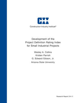 PDRI: Project Definition Rating Index -- Small Industrial Projects