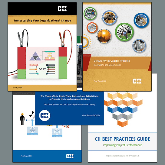 Four images showing the publications released