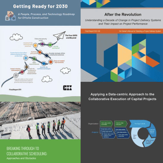 Four images showing the publications released